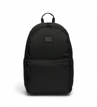 Superdry unisex. Y9110273A Mochila con parches Classic Montana negro (OSFA), Casual, Poliéster
