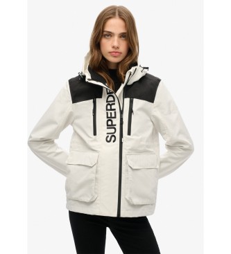 Superdryvoor vrouwen. W5011847A Colour Block Ult Windjack Jas wit (M), Casual, Gerecycled polyester, Duurzaam