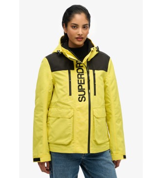 Superdry para mujer. W5011847A Abrigo Colour Block Ult Windbreaker amarillo (XS), Casual, Poliéster Reciclado, Sostenible