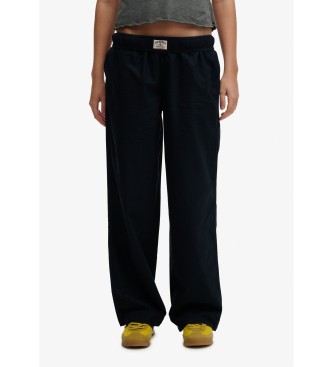 Superdry para mujer. W7011288A Pantalón Elastic marino (XS), Casual, Algodón