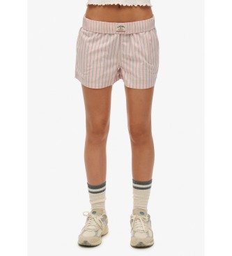 Superdry para mujer. W7110476A Shorts Stripe Elastic rosa (XXS), Casual, Algodón
