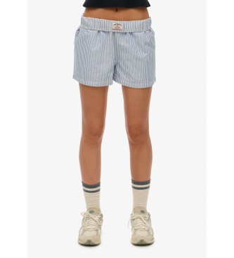 Superdry para mujer. W7110476A Shorts Stripe Elastic azul (XS), Casual, Algodón