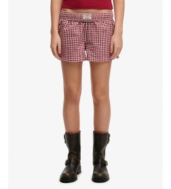 Superdry para mujer. W7110476A Shorts Stripe rojo (XS), Casual, Algodón