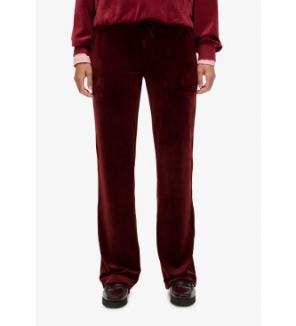 Superdryvoor vrouwen. W7011223A Country Club Broek kastanjebruin (XS), Casual, Granaatappel, Polyester