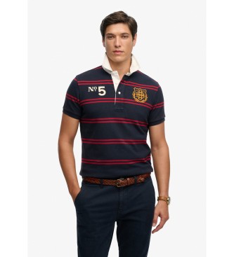 Superdry para hombre. M1110484A Polo Double Emblem Rugby marino (M), Casual, Algodón, Manga corta