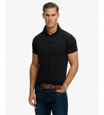 Superdry para hombre. M1110440A Polo Essential negro (S), Casual, Algodón, Manga corta
