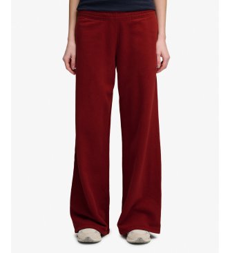 Superdry Pantalón Essential Logo Wide Leg Jogger burdeos