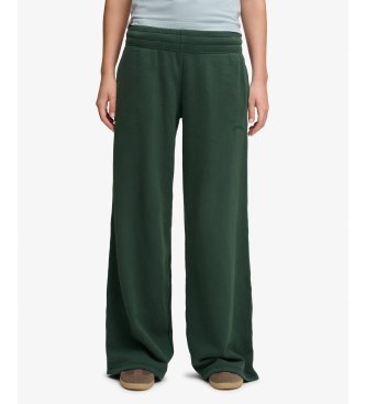 Superdry Pantalón Essential Logo Wide Leg Jogger verde