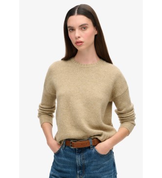 Superdry para mujer. W6110567A Jersey Essential marrón (XL), Casual, Acrílico