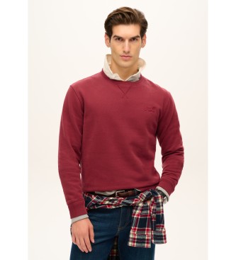 Superdry para hombre. M2013751A Sudadera Essential Logo Crew granate (L), Casual, Algodón, Sostenible