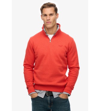 Superdryvoor mannen. M2013750A Essentieel Logo Sweatshirt rood (L), Casual, Katoen