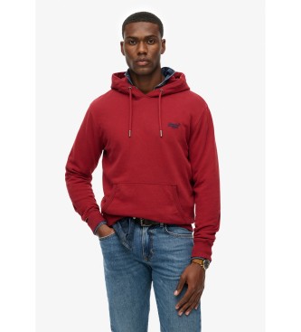 Superdry para hombre. M2014404A Sudadera Essential Logo rojo (XL), Casual, Algodón, Manga larga