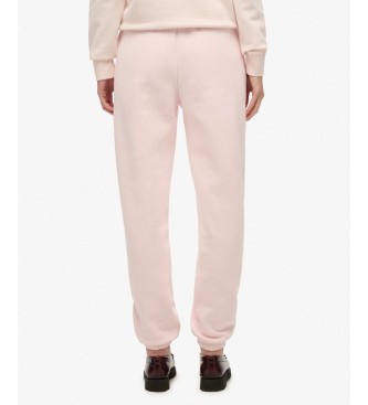 Superdry para mujer. W7011266A Pantalón Jogger Essential Logo rosa (L), Casual, Algodón