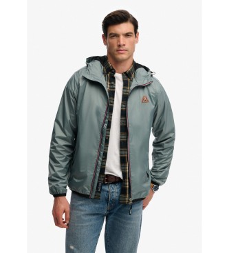 Superdry para hombre. M5012330A Chaqueta Essential Tri gris (L), Casual, Outdoor, Poliéster Reciclado