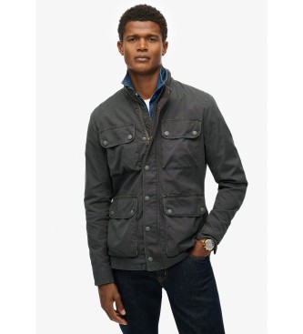 Superdryvoor mannen. M5012233A Estate 4 zakken jas grijs (XL), Casual, Katoen