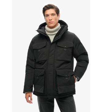 Parka táctica Everest negro (XXL), Casual, Poliéster Reciclado, Sostenible, Superdry outlet 2024.