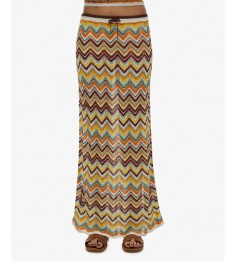 Superdry Falda Zigzag Column multicolor