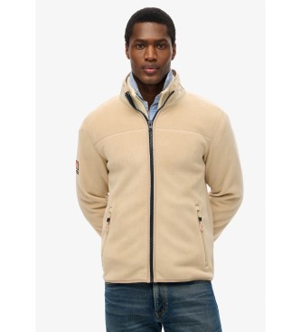 Superdry para hombre. M2014152A Forro Polar Active beige (3XL), Casual, Poliéster Reciclado, Sostenible