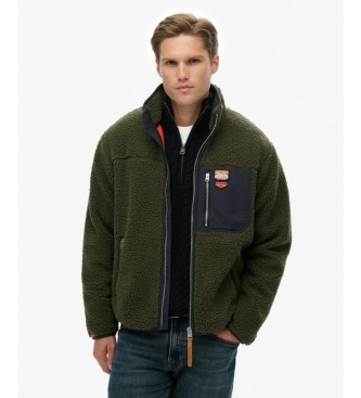 Superdry Forro polar Vintage Retro Full verde