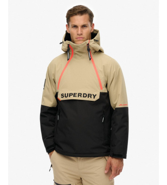 Superdry para hombre. MS110192A Chaqueta Freestyle Overhead beige (S), Casual, Outdoor, Poliéster Reciclado