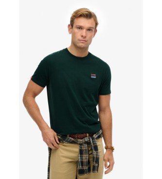 Superdry para hombre. M1012239A Camiseta Great Outdoors Emb Relaxed verde (M), Casual, Algodón, Manga corta