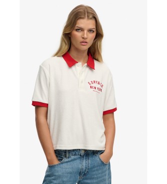 Superdry para mujer. W6012210A Polo Heritage Terry beige (M), Casual, Algodón, Manga corta