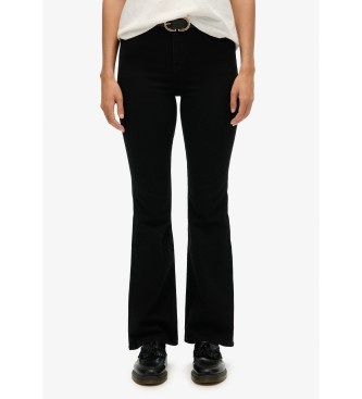 Superdry para mujer. W7011261A Jeans High Rise Flare negro (32/30), Casual, Algodón
