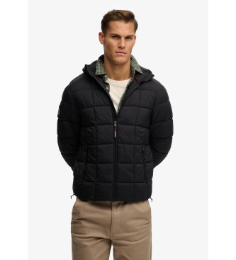 Superdry para hombre. M5012340A Chaqueta Box Quilt Fuji Lite negro (S), Casual, Nylon reciclado