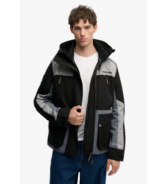 Superdry para hombre. M5012326A Chaqueta Cortavientos Block negro (3XL), Casual, Poliéster Reciclado