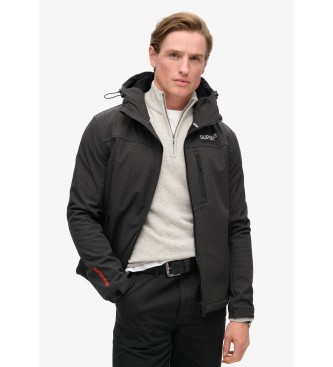 Superdry para hombre. M5011924A Chaqueta Ripstop Softshell Trekker negro (S), Casual, Nylon