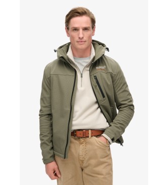 Superdry para hombre. M5011924A Chaqueta Ripstop Softshell Trekker verde (L), Casual, Nylon