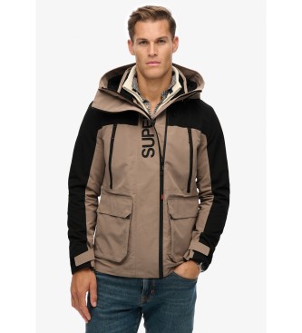 Superdry para hombre. M5012104A Chaqueta Cortavientos Ultimate Emb marrón (XXL), Casual, Poliéster