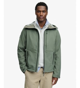Superdry för män. M5012327A Trekker grön softshell-jacka (XXL), Casual, Återvunnen polyester