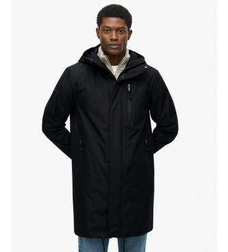 Superdry para hombre. M5012251A Parka Tech Fishtail negro (M), Casual, Poliéster