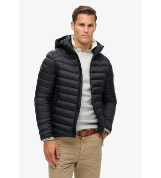Superdry para hombre. M5011906A Chaqueta acolchada con capucha Fuji Sport marino (M), Casual, Sostenible, Nylon reciclado