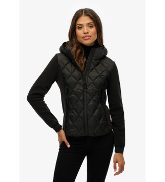 Superdry para mujer. W5012042A Chaqueta con capucha Heritage Storm negro (XS), Casual, Poliéster