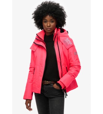 Chaqueta cortavientos de montaña con capucha rosa (XS), Casual, Poliéster Reciclado, Sostenible, Superdry ou