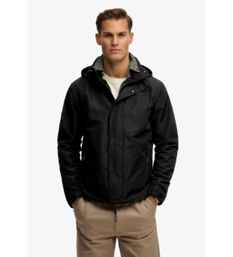 Superdry para hombre. M5012332A Chaqueta Shell negro (M), Casual, Poliéster Reciclado