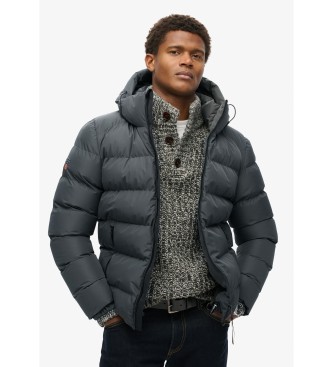 Superdry para hombre. M5011905A Chaqueta Sports Puff gris (XL), Casual, Poliéster