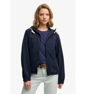 Superdry para mujer. W5012085A Chaqueta Washed Twill marino (M), Casual, Algodón