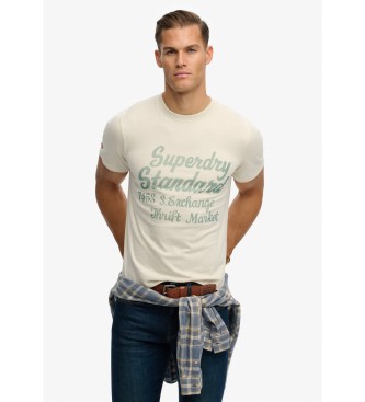 Superdry para hombre. M1012352A Camiseta Industry Worker Relaxed beige (L), Casual, Algodón, Manga corta