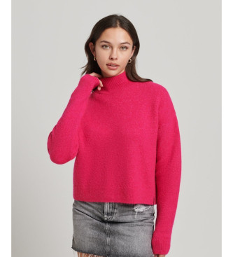 Superdry para mujer. W6110419A Jersey de cuello redondo vintage Essential rosa (L), Casual, Acrílico