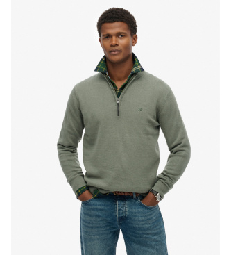 Superdry Jersey Essentials Half Zip verde