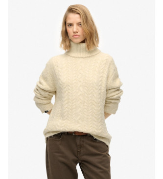 Superdry para mujer. W6110662A Jersey Roll beige (L), Casual, Nylon