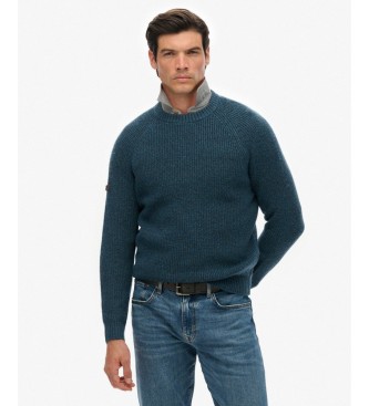 Superdry Jersey Chunky Raglan azul
