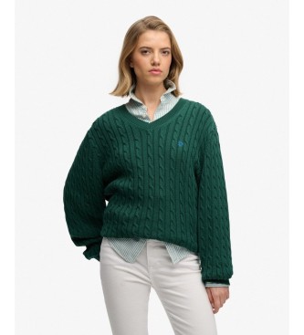 Superdry Jersey Oversized Cable verde