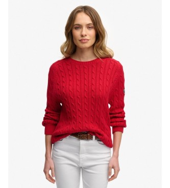 Superdry Jersey Slouchy Cable rojo