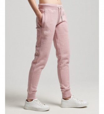 Superdry para mujer. W7010905A Joggers con logotipo Vintage Logo bordado rosa (XS), Casual, Algodón