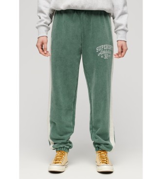 Superdry para mujer. W7011074A Pantalón Jogger con rayas a los lados Vingate verde (XS), Casual, Algodón