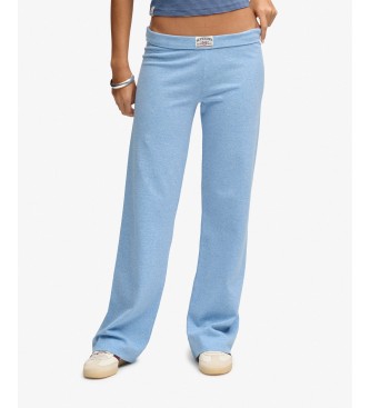 Superdry Pantalón Jogger ESS Fold Over azul